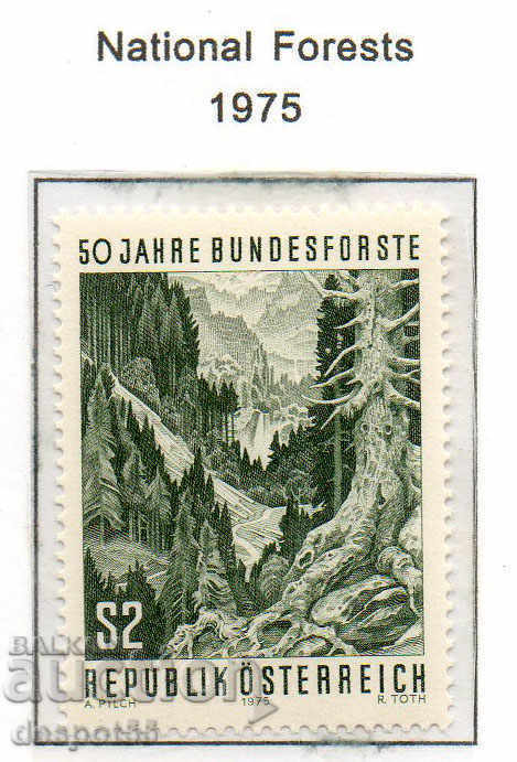 1975. Austria. 50 de ani de la serviciul forestier austriac.