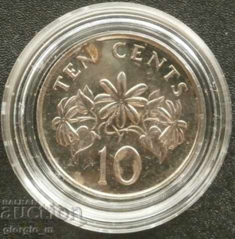 Singapore 10 cents 1991