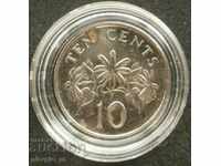 Сингапур 10 цента 1991г.