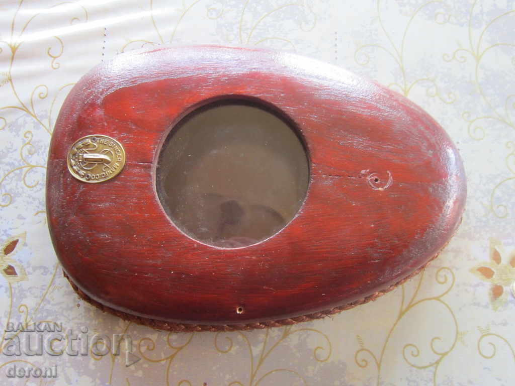 Old marine wooden box for clock barometer - 6 Old marine wooden box for clock barometer - 6