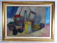 Rada Poptoșeva - natură statică - ulei pe pânză - semnată - cu identificare