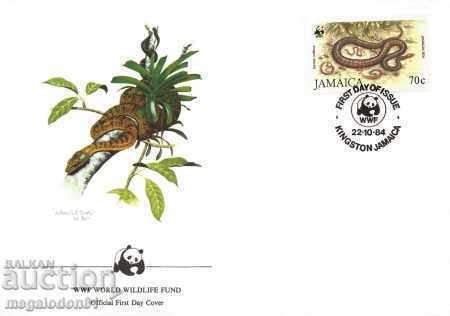 Auction WWF kit first. envelopes Jamaica - Jamaica Boa 1984 Auction WWF kit first. envelopes Jamaica - Jamaica Boa 1984