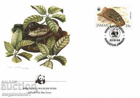 WWF kit primul. plicuri Jamaica - Jamaica Boa 1984