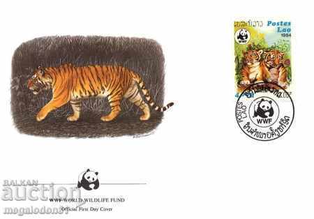 Auction WWF kit first. envelopes Laos - Tiger 1984 Auction WWF kit first. envelopes Laos - Tiger 1984
