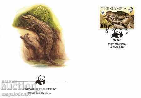 WWF kit first. Envelopes Gambia - Nile Crocodile 1984 with price 18.00 BGN | € 9.20 WWF kit first. Envelopes Gambia - Nile Crocodile 1984 with price 18.00 BGN | € 9.20