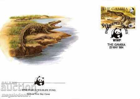 Auction WWF kit first. Envelopes Gambia - Nile Crocodile 1984 Auction WWF kit first. Envelopes Gambia - Nile Crocodile 1984