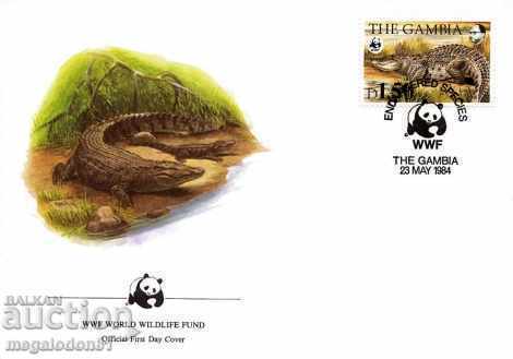 Delivery of WWF kit first. Envelopes Gambia - Nile Crocodile 1984 Delivery of WWF kit first. Envelopes Gambia - Nile Crocodile 1984