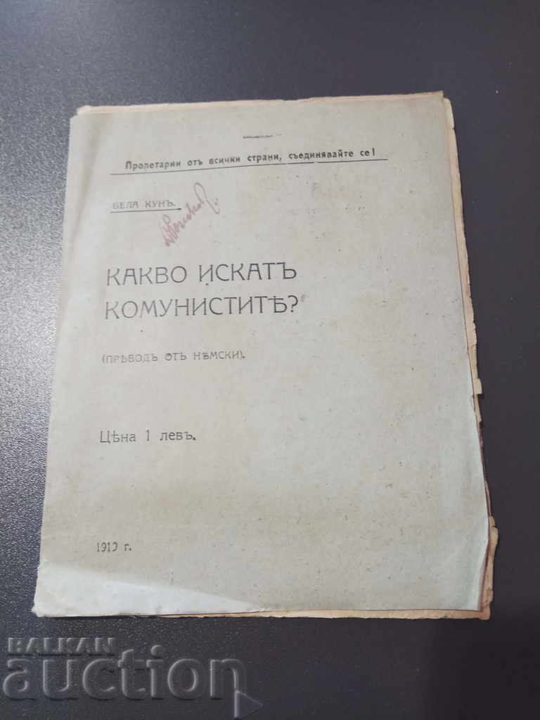 Ce vor comuniștii? Bella Kun