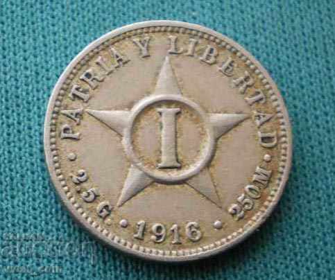 CUBA 1 Tsentavo 1916 CUBA