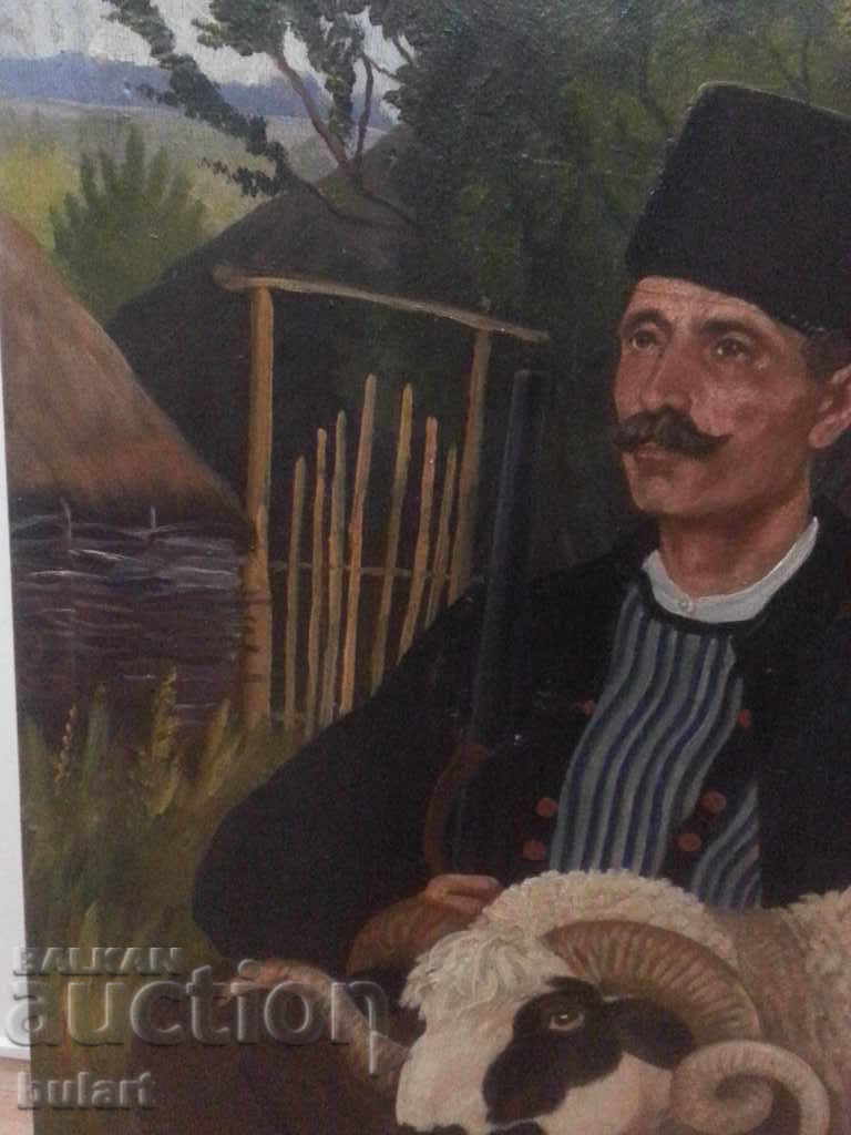 Картина"Селянин с овен"Николай Ростовцев.1945. Идентификация - 5