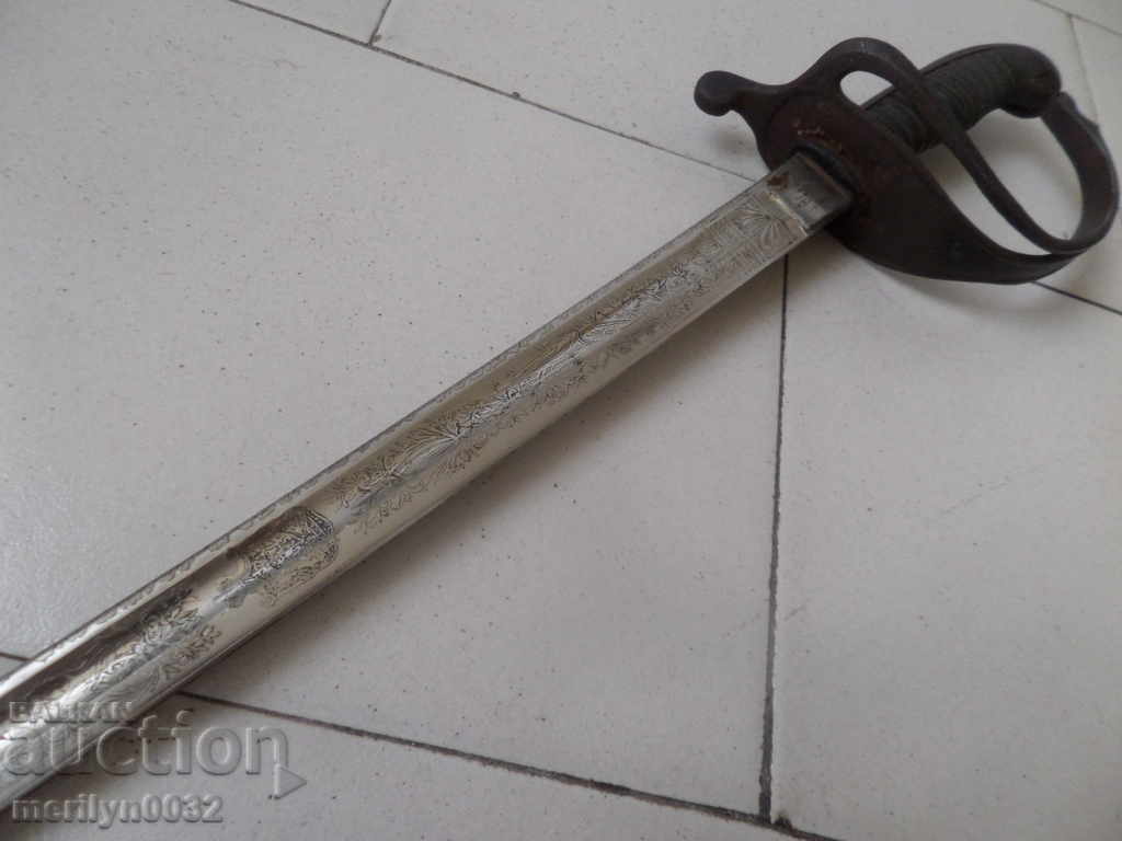 Romanian officer's saber cania checkers blade sword palash RTOV - 7 Romanian officer's saber cania checkers blade sword palash RTOV - 7