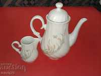 Quality Bulgarian Porcelain-Teapot and Milk Nugget
