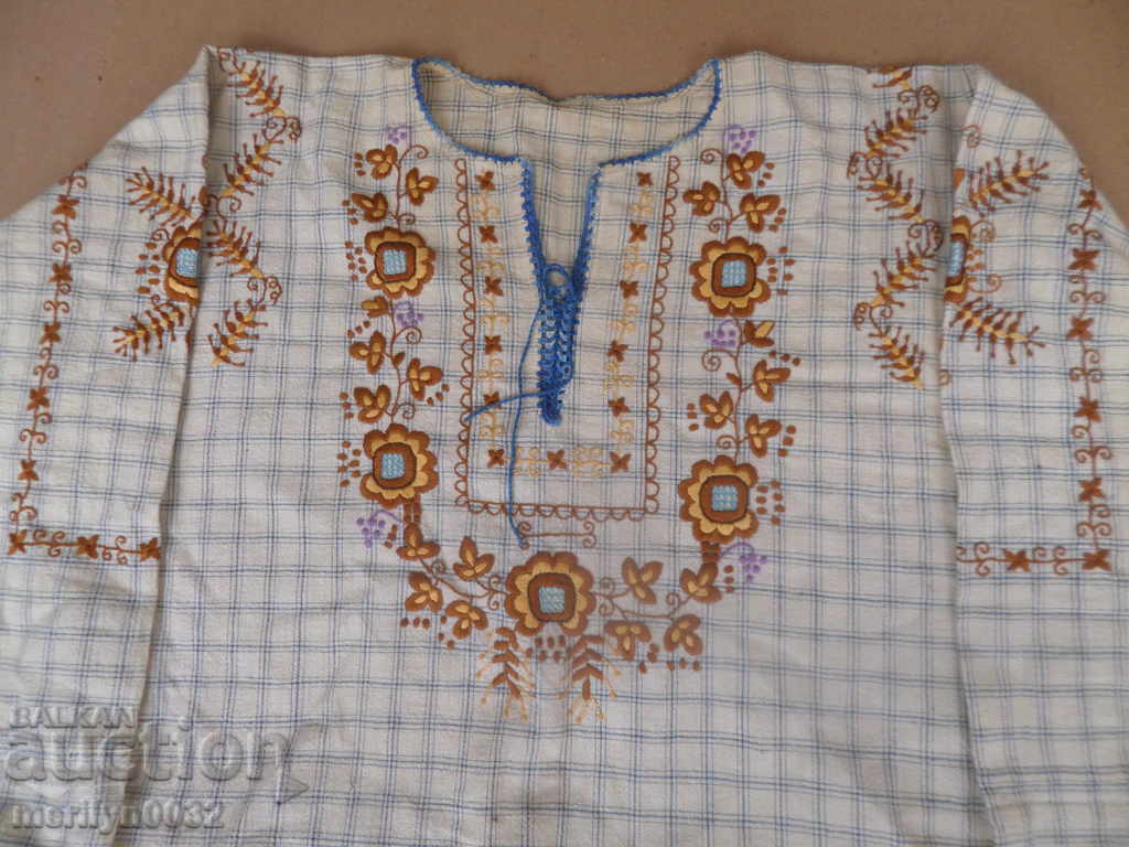 Old authentic embroidered shawl costume costume embroidery