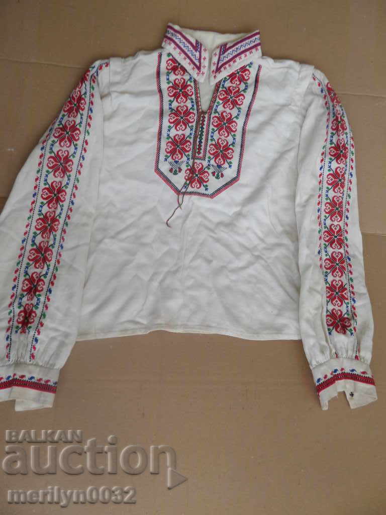 Стара автентична везана риза  кенар носия бродерия