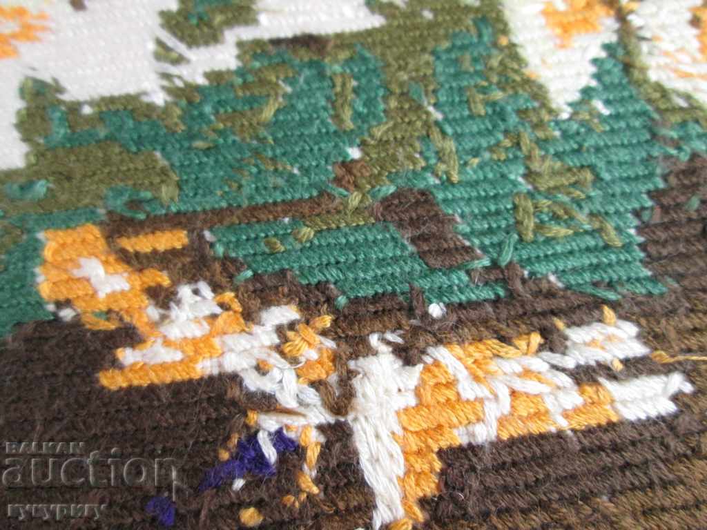 Unused hand sewn rectangular tapestry vase with Flowers - 5 Unused hand sewn rectangular tapestry vase with Flowers - 5