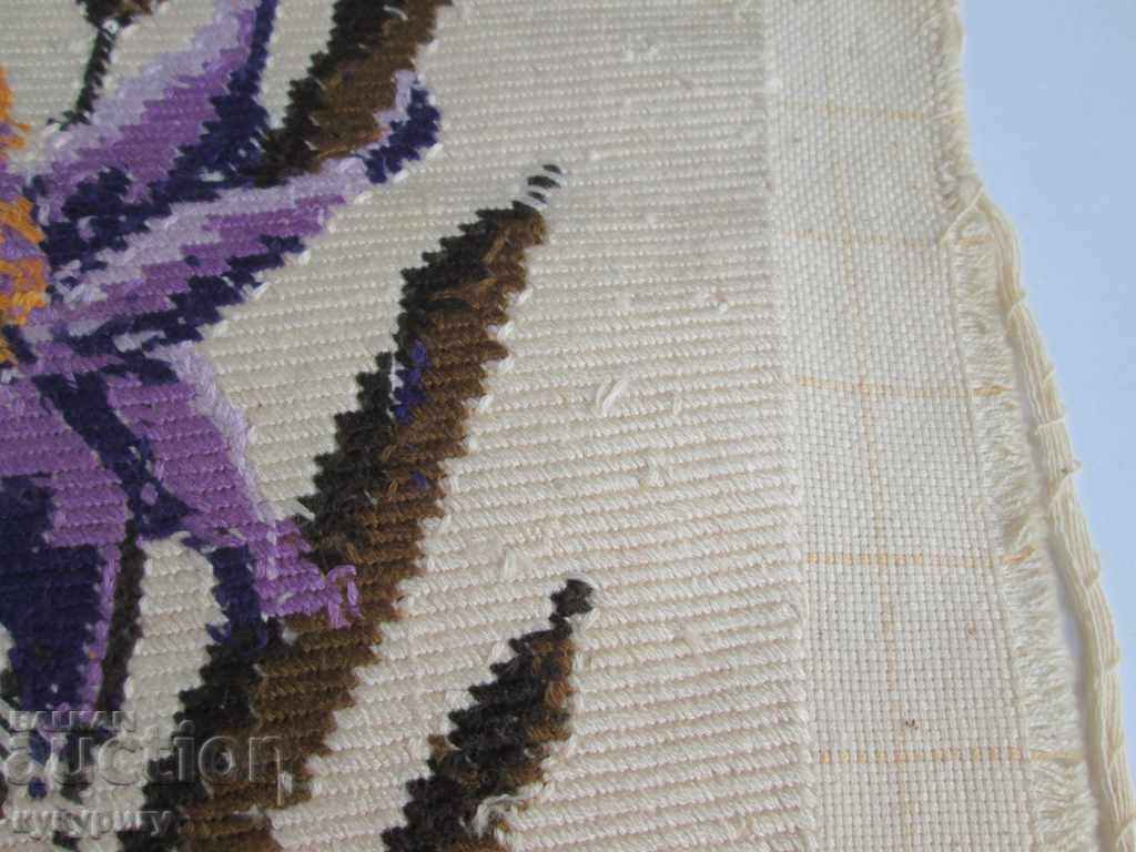Unused hand sewn rectangular tapestry vase with Flowers - 6 Unused hand sewn rectangular tapestry vase with Flowers - 6
