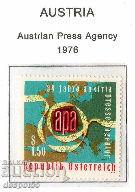 1976. Αυστρία. 30ο αυστριακό πρακτορείο ειδήσεων.
