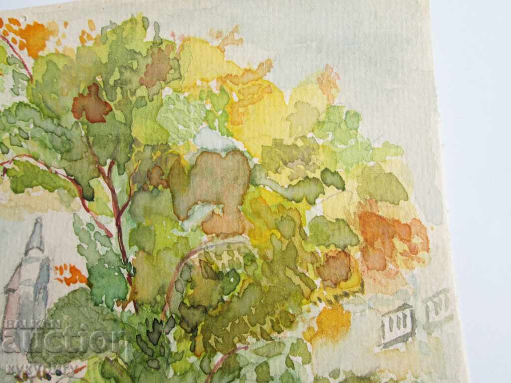 Delivery of Painted landscape watercolor drawing picture "River Channel" Delivery of Painted landscape watercolor drawing picture "River Channel"