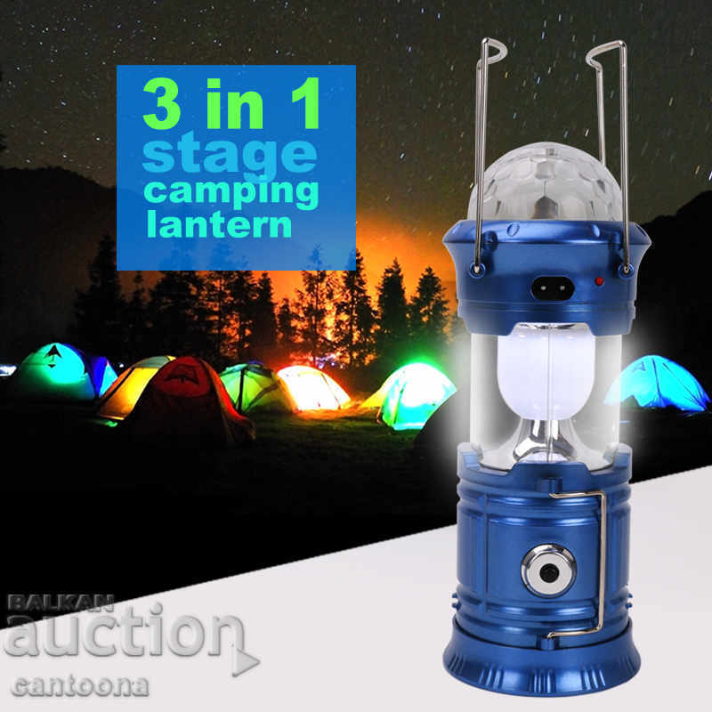Camping 3-in-1 lantern with disco effect SH-5801