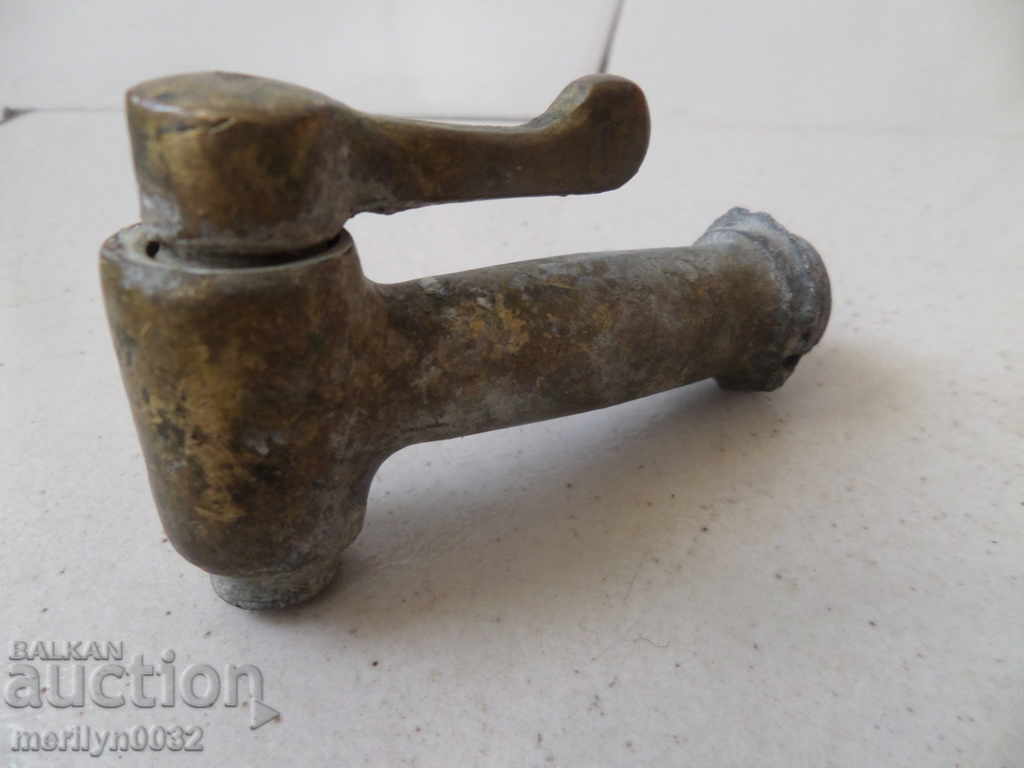 Old Bronze Spout Spinner Key Fountain Stop Valve - 6 Old Bronze Spout Spinner Key Fountain Stop Valve - 6