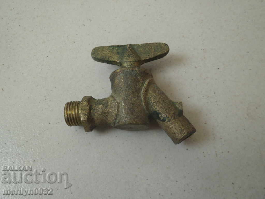 Auction Old Bronze Spout Spinner Key Fountain Stop Valve Auction Old Bronze Spout Spinner Key Fountain Stop Valve