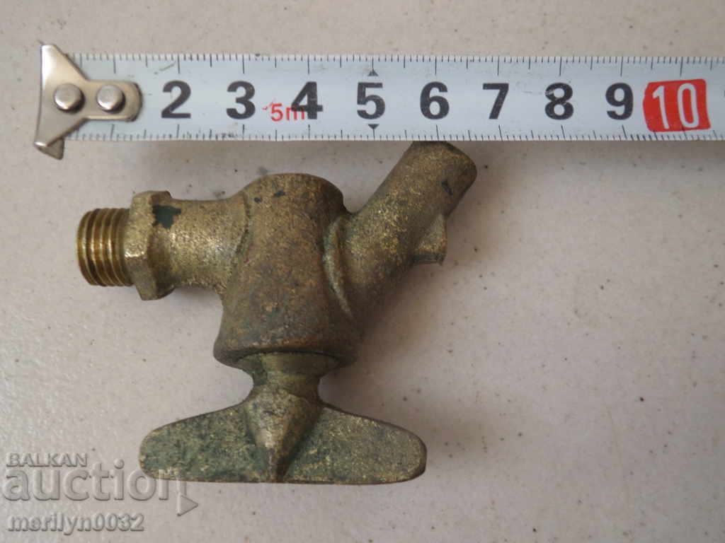 Old Bronze Spout Spinner Key Fountain Stop Valve - 6 Old Bronze Spout Spinner Key Fountain Stop Valve - 6