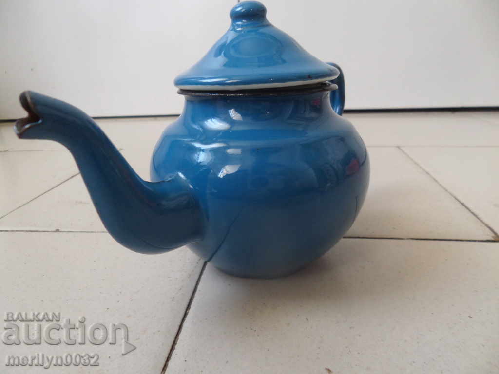 Enamelled teapot made of salt container with enamel - 6 Enamelled teapot made of salt container with enamel - 6