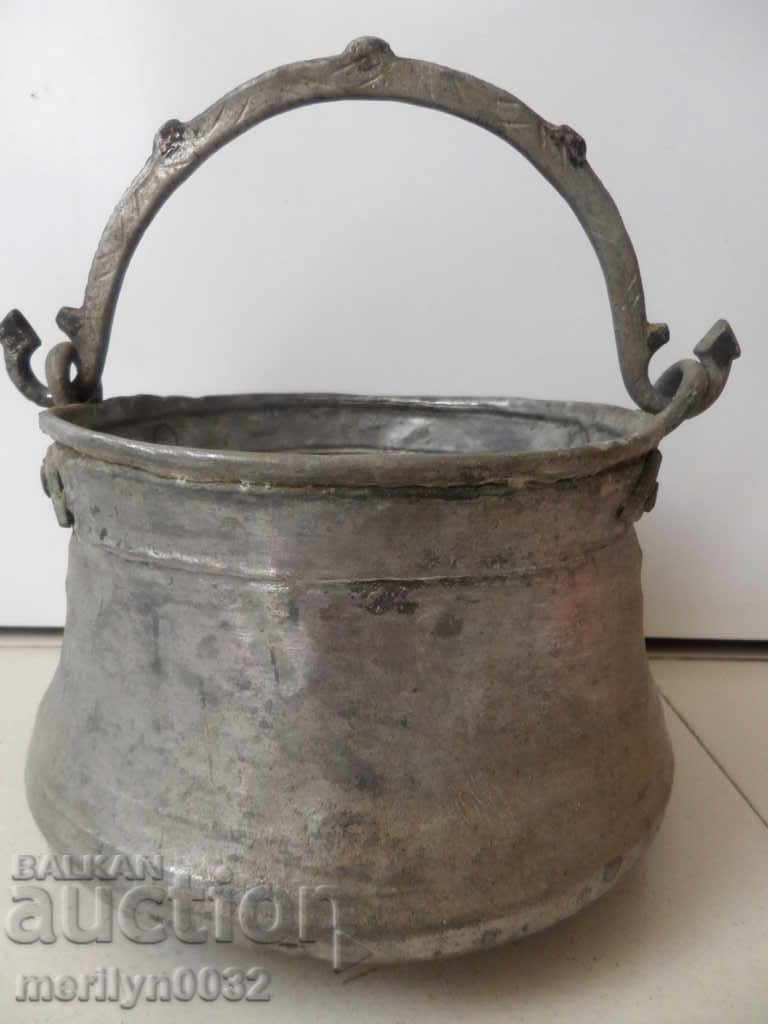Παλιό χάλκινο καζάνι, καζάνι, χάλκινο, χάλκινο