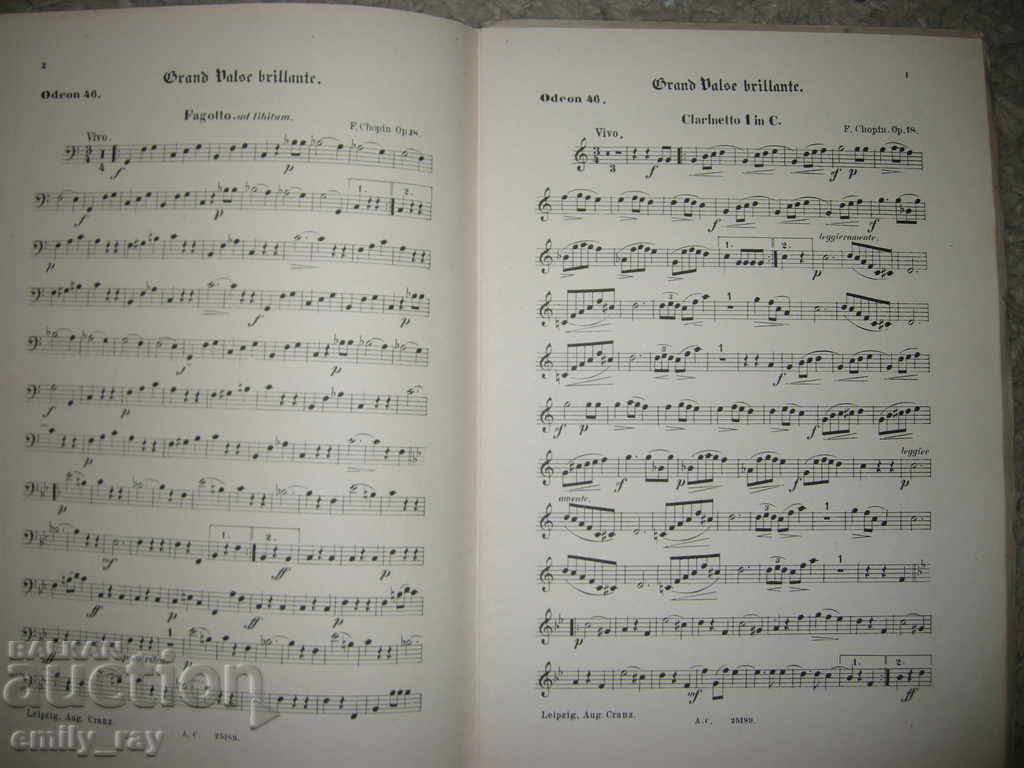Delivery of Sheet music / scores - Grande valse brillante Delivery of Sheet music / scores - Grande valse brillante