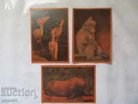3 ST. PRESTIGIOUS POSTAL CARDS - ANIMALS