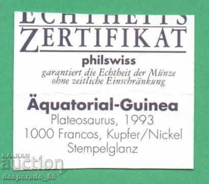 Auction (¯`'•.¸ 1000 Francs 1993 EQUATORIAL GUINEA UNC ¸.•'´¯) Auction (¯`'•.¸ 1000 Francs 1993 EQUATORIAL GUINEA UNC ¸.•'´¯)