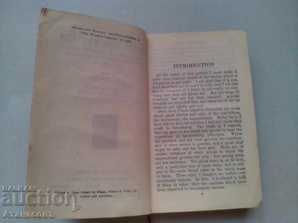Auction Ghosts and marvels V.H. Colins Oxford 1924 Auction Ghosts and marvels V.H. Colins Oxford 1924