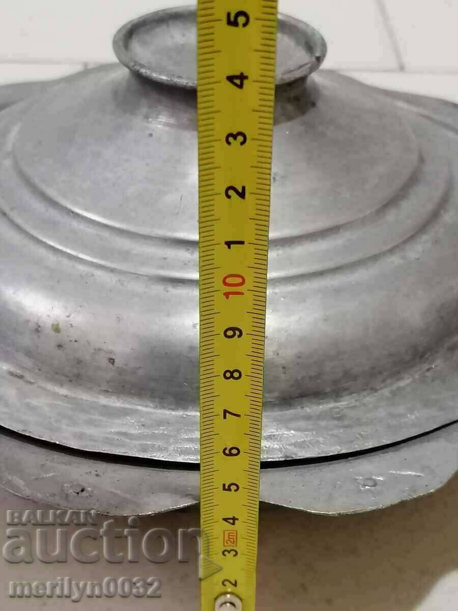 Revival saucer with a lid, the blue copper lid - 6 Revival saucer with a lid, the blue copper lid - 6