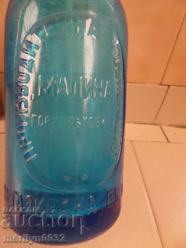 Old siphon carbonated water soda MALINA G.O bottle bottle glass - 5 Old siphon carbonated water soda MALINA G.O bottle bottle glass - 5
