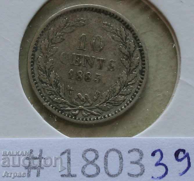 10 cenți 1885 Olanda