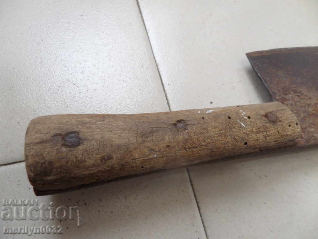 Old forged saber, ax, pole, knife, machete - 6 Old forged saber, ax, pole, knife, machete - 6