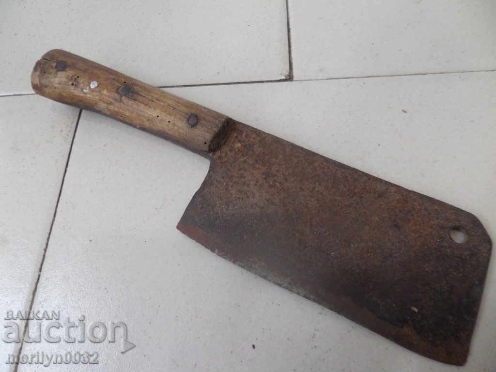 Old forged saber, ax, pole, knife, machete - 7 Old forged saber, ax, pole, knife, machete - 7
