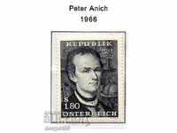 1966. Austria. Pieter Anich, Austrian cartographer.
