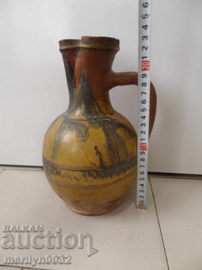 Crown 19th-century old pitcher potted jar pottery ceramics with price 139.00 BGN | € 71.07 Crown 19th-century old pitcher potted jar pottery ceramics with price 139.00 BGN | € 71.07