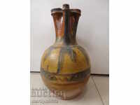Crown 19th-century old pitcher potted jar pottery ceramics