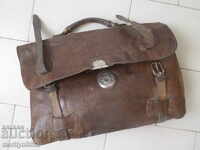 Leather briefcase bag wallet bag saddle bags