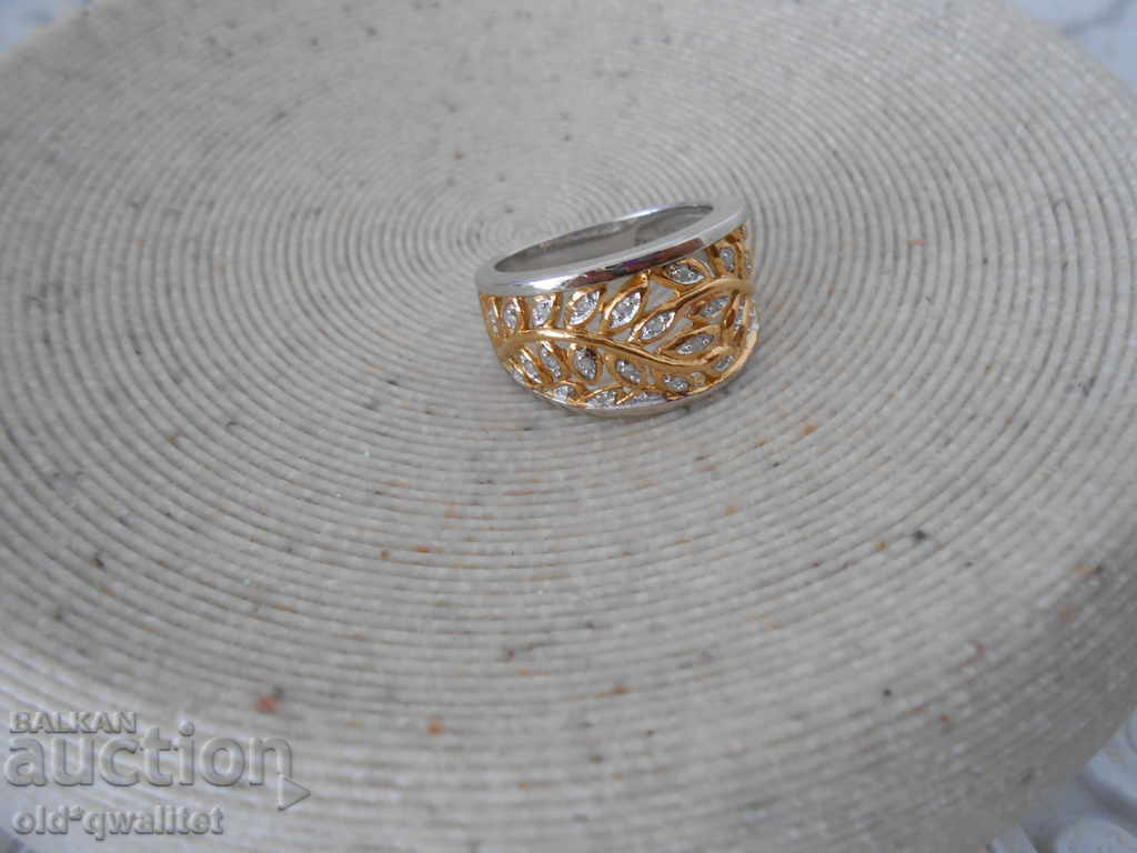 Fine designer silver ring Diamonds Silver 925 with price 997.00 BGN | € 509.76