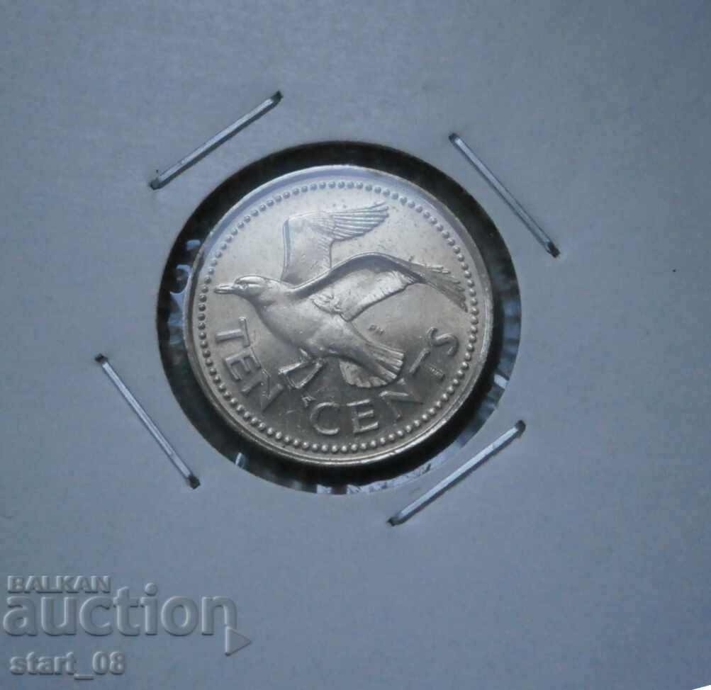 Barbados 10 cents 1984
