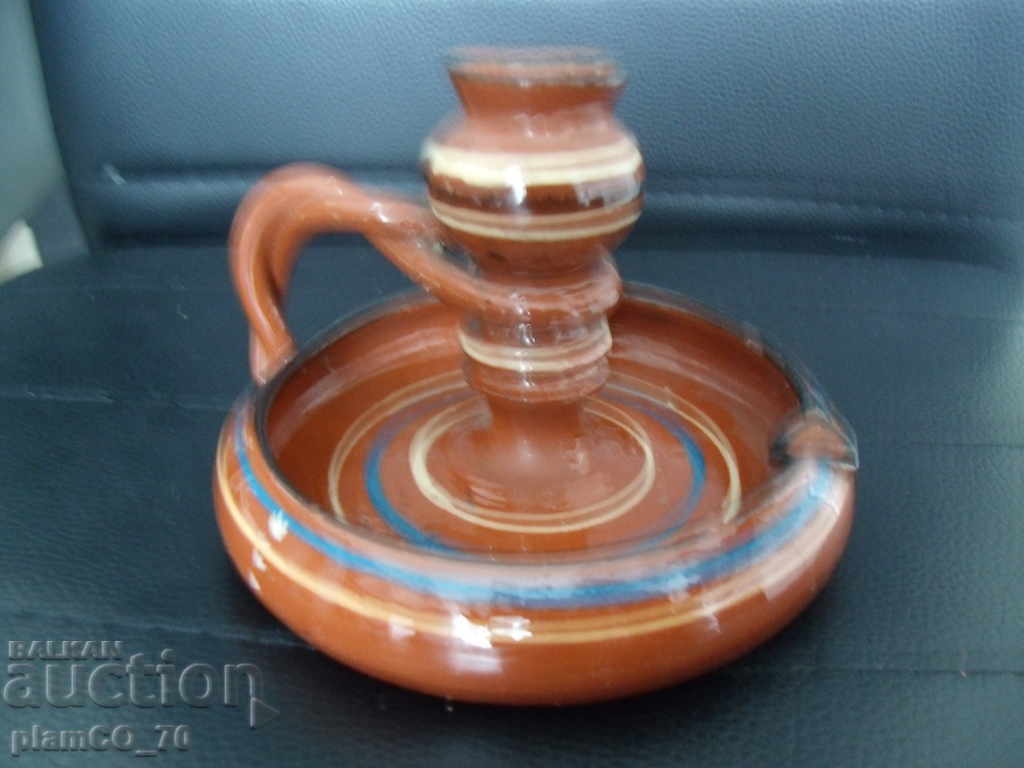809 sfeșnic vechi ceramice - scrumieră - perioadă de sezon cu preț 7.00 BGN | € 3.58