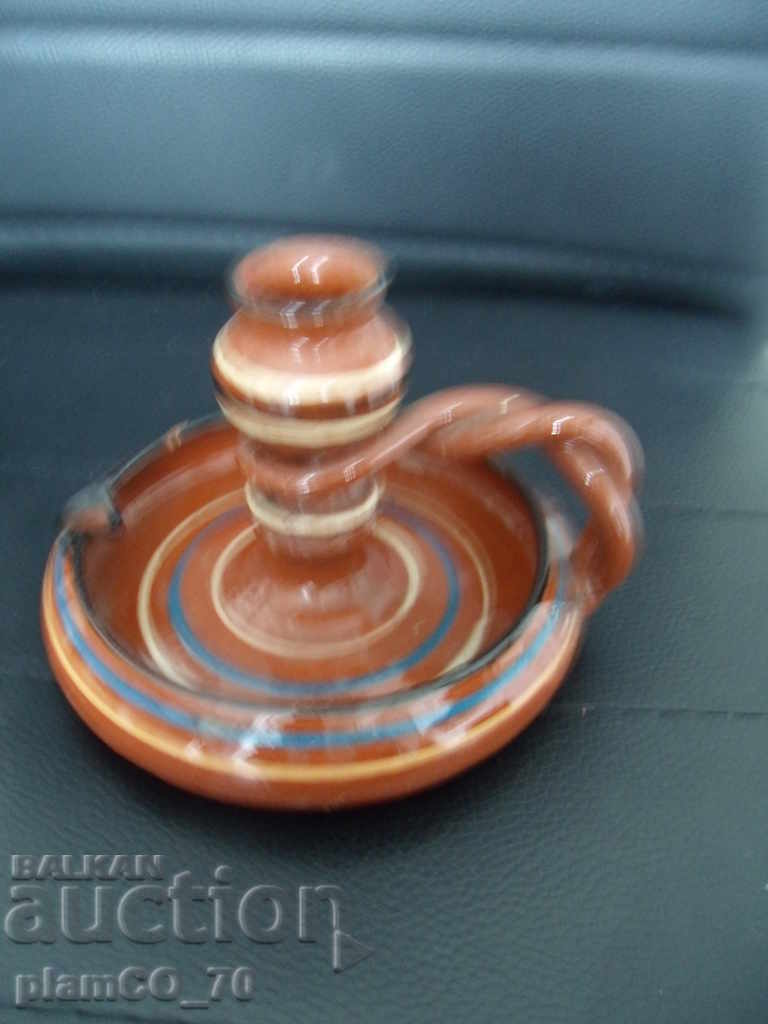 Licitație 809 sfeșnic vechi ceramice - scrumieră - perioadă de sezon