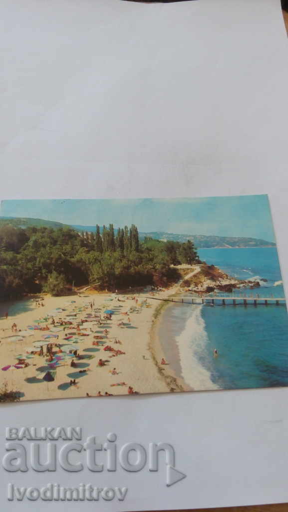 Пощенска картичка Дружба Плажът 1980