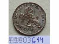 2 цента 1914  Белгия