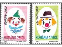 Чисти марки Europa CEPT 2002  от Румъния