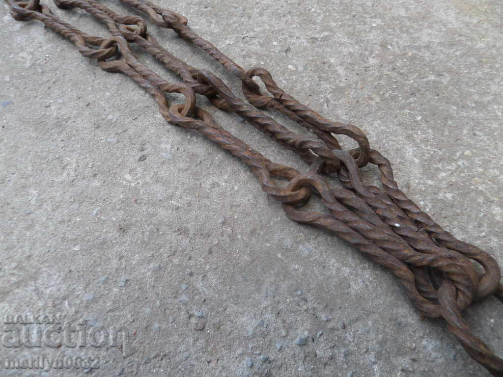 Forged chain hooks for hearth, chain, lamp, candelabra - 5 Forged chain hooks for hearth, chain, lamp, candelabra - 5