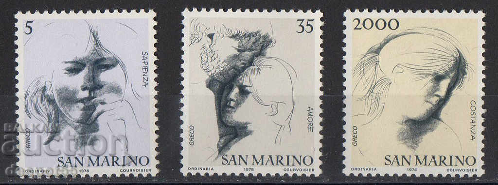1978. San Marino. Virtuțile umane - Seria 3.